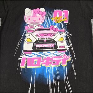 Hello Kitty Sanrio Tokyo Speed Racing Graphic T-Shirt Black Small #167